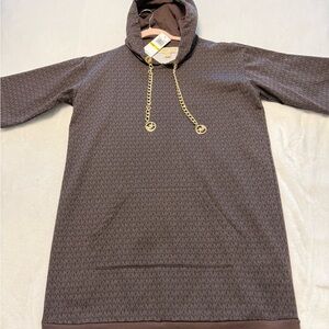 Michael Kors Dark Brown Hooded Sweater
